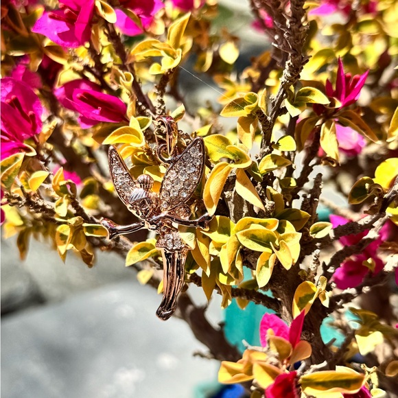 Disney Tinker Bell 18K Rose Gold Plated Pendant - Picture 10 of 11